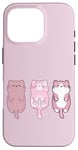 iPhone 16 Pro Three Adorable Pink Cats with Sugar Sprinkles Case