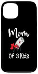 Coque pour iPhone 13 Batterie faible pour la fête des mères pour maman de 3 enfants