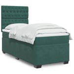 vidaXL Continental Bed patja Green Velvet 80x200 cm