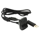 TEMPSA 2x USB Chargeur de câble pour Xbox 360 Wireless Controller