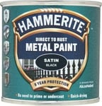 Premium Hammerite 5084904 Metal Paint Satin Black 250ml Painting Your Car Can U