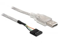 DeLOCK Cable USB 2.0-A male to pin header câble USB Argent - Neuf