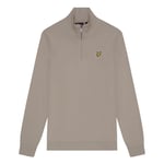 Lyle & Scott Loopback Tröja Med Halv Dragkedja Beige L Man