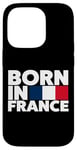 Coque pour iPhone 14 Pro Cool Born in France Illustration Novelty Graphic Designs