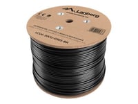 Lanberg - Samlet Kabel - 305 M - Utp - Cat 6 - Solid, Utendørs - Ral 9004, Svart