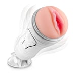 Male Masturbator Vibrating Vagina With Suction Cup Crazy Bull Sex Toys For Men