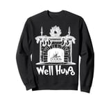 Well Hung Funny Adult Joke Stockings By Fireplace Christmas Sweatshirt