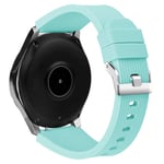 Samsung Galaxy Watch 46mm - Silikon armband 22mm Passar handled omkrets 135-235mm Cyan