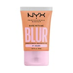 NYX Professional Makeup Fond de Teint Effet Flouté Bare With Me Blur, Couvrance Moyenne, Fini Mat Naturel, Niacinamide, Matcha & Glycérine, Hydratation Jusqu'A 12H, Teinte : Golden (07)