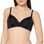 DIM Soutien-Gorge Femme Triangle Paddé Sans Armatures Invisifree x1, Noir, 100C