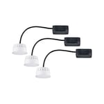 Paulmann 92472 LED spots encastrés Modul Choose Coin kit de 3 rond 50 mm 3x6W 3x470lm 230V 2700 K Satin rond plafonnier spot synthétique, Satiné