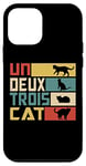 Coque pour iPhone 12 mini Un Deux Trois Cat - Jeu de mots français amusant, chat amusant