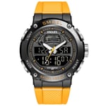 JTTM Montre De Sport pour Homme, La Mode Nouveau Design Montre Analogique Montre Numérique Sports Montre-Bracelet Montre Militaire,Orange