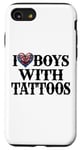 Coque pour iPhone SE (2020) / 7 / 8 J'adore les Garçons Tatoués pour Femme rebelle de caractère