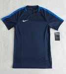 Nike Mens T Shirt Small Navy Blue Dri-Fit Breathable Ventilated Mesh Training