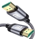 Cable Hdmi 2.1 8K 1M Ultra Hd 48 Gbps Ethernet High Speed 8K @ 60 Hz,4K @ 120 Hz,Hdcp 2.2 & 2.3,D Olby Vision,3D,Vrr,Compatible Avec Ps5/4/3,8K Gaming,Tv,Lecteur Blu-Ray,Projecteur