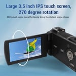 4K Video Camera Camcorder With 3.5 Inch IPS Touchscreen 30x Zoom Anti Shake Part