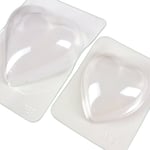 6pc Love Heart Moulds Hollow Chocolate Jelly Mold Plastic Valentines Birthday