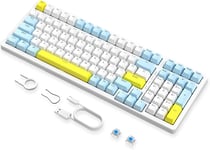 K3MAX Clavier Mecanique Gamer, Apex Pro TKL Clavier Gaming Filaire, 18 RVB Rétroéclairé, Anti-ghosting Hot Swapable 100 Touches, Mousse EVA, pour Win/Mac(US QWERTY, Interrupteur Bleu)