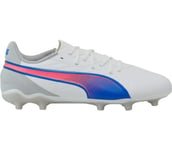 King Match FG/AG JR fotbollsskor Dam PUMA White-Bluemazing-Flat Light Gray 12C