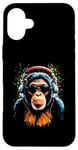 iPhone 16 Plus Funky DJ Monkey with Shades and Headphones Case