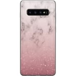 Samsung Galaxy S10 Gjennomsiktig Telefondeksel Glitter och marmor