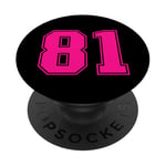 Numéro #81 Numéro universitaire sport PopSockets PopGrip Interchangeable