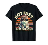 Cute Funny Cat Not Fast Just Furious Angry Cat With Glasses T-Shirt