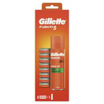 Setti Gillette Fusion vaihtopäät, 8 kpl + Fusion 5 Ultra Sensitive parranajogeeli, 200 ml