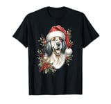 Christmas English Setter Dog Watercolor Artwork T-Shirt