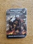 Warhammer 40k Chaos Space Marines Psychic Powers Cards 2012 6th Edition New