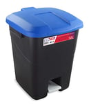 Tayg 430022 50 Litre Pedal Bin with Black Base and Blue Lid