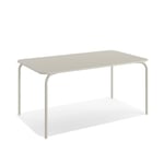 Table de Jardin Rectangulaire en Métal Shine - Veba - Beige - l160- L90- P1- h73- Acier revêtu