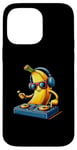 Coque pour iPhone 14 Pro Max Banane DJ Musique Mixer Casque Lunettes