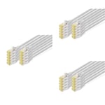 DIGITUS Set: Câble réseau Cat 6A - 30 pièces - Connecteur RJ45 - S/FTP blindé - Câble Ethernet, Câble LAN - Compatible Cat 6 & Cat 7-10x 0,25m / 10x 0,5m / 10x 1m - Gris