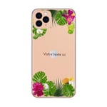 Coque Iphone 12 MINI personnalisee fleur exotique tropical