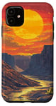 Coque pour iPhone 11 Grand Canyon At Dawn Vintage Paysage graphique