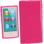 iGadgitz U2012 Rose Étui Coque TPU Brilliant Compatible avec Apple iPod Nano 7ème Generation 7G 16GB + Protecteur d'écran