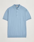 John Smedley Adrian Slim Fit Sea Island Polo Sea Glass