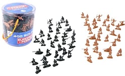 EUROPEAN FORCE - 400 Petits Soldats - Soldats - 080228 - Kaki - Plastique - Militaire - Jouet Enfant - Miniature - 3,5 cm x 3,5 cm - À Partir de 3 Ans