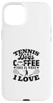 Coque pour iPhone 15 Plus Tennis Dogs Coffee This Is What I Love Joueur de tennis