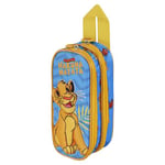 Disney Lion King Hakuna-3D Double Pencil Case, Blue, 22 x 9.5 cm