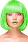 Party Wig Short Straight Hair Neon Green