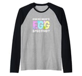 Gender Reveal Easter Egg Guess Who's Egg Specting Raglan Baseball Tee