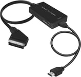 Uhddadi Scart to HDMI Converter with HDMI Cable, Full HD 720P/1080P Switch Video