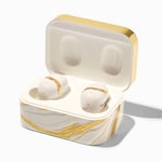 Claire's Wireless Earbuds In Case - Gold Marble