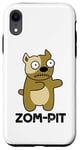 Coque pour iPhone XR Zom Pit Funny Zombie Pitbull Jeu de mots