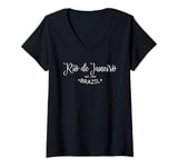 Womens Rio De Janeiro Brazil Vacation South America Travel Brazil V-Neck T-Shirt