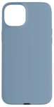 Coque pour iPhone 15 Plus Couleur bleu gris simple