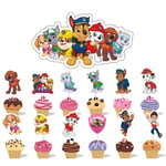 26 Paw Patrol Dekorationer, Födelsedagstårta Toppers, Cupcake G